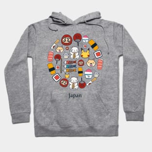 Japanese Culture icons cute pattern design Hoodie